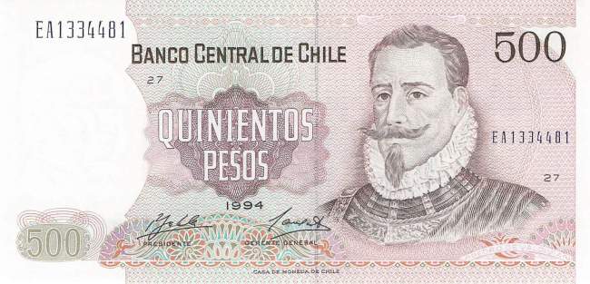 500 Pesos p153e Chile 1994